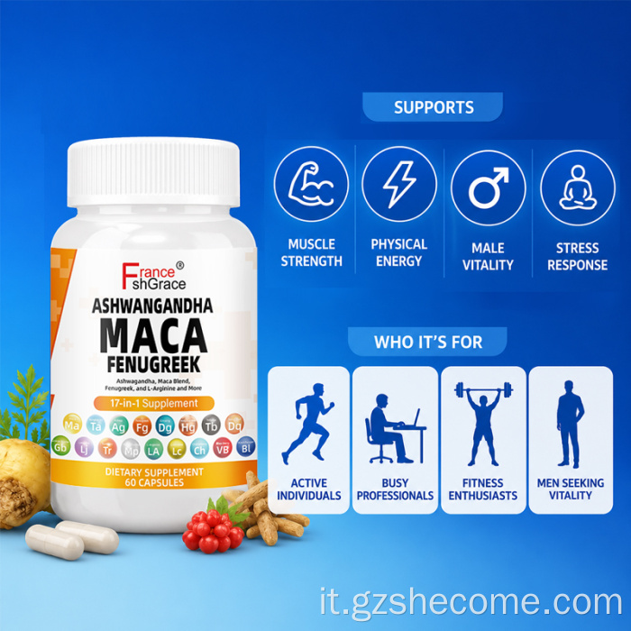 Shecome Maca supporta la salute riproduttiva Capsule di maca